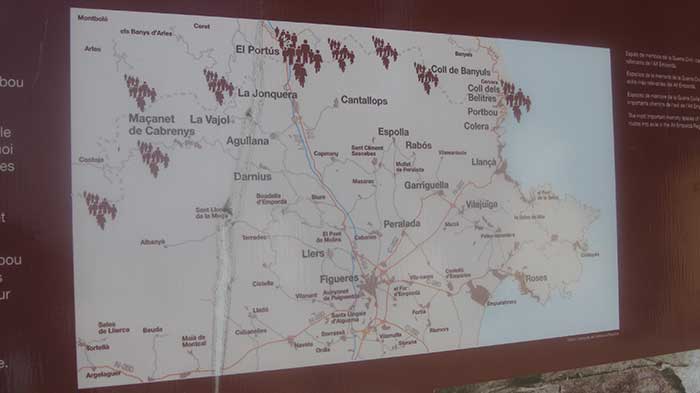 En este mapa se reflejan claramente las rutas que usaron unos - para escapar de España - y otros para escapar de los alemanes en una vorágine humana que los devoró a todos. Y nuevamente, los caminos de la libertad de España se entrecruzan con los de la comunidad judía en un vínculo de hermandad en sangre y esperanza.