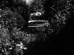 250px Mississippi KKK Conspiracy Murders June 21 1964 CORE Ford Station Wagon Location On Logging Road