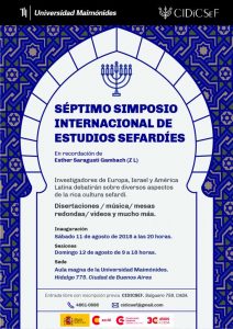 FLYER VII Simposio de Estudios Sefardíes CIDICSEF
