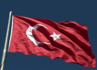 785766638 bandera turca ondear turquia europa cielo azul