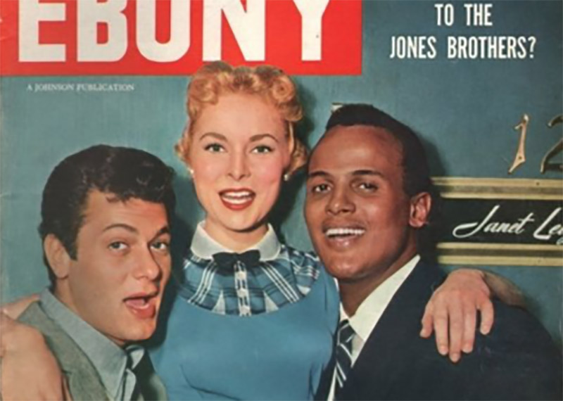3 de julio de 1953; Tony Curtis, antes Bernie Scwartz rompe tabús raciales con Harry Belafonte