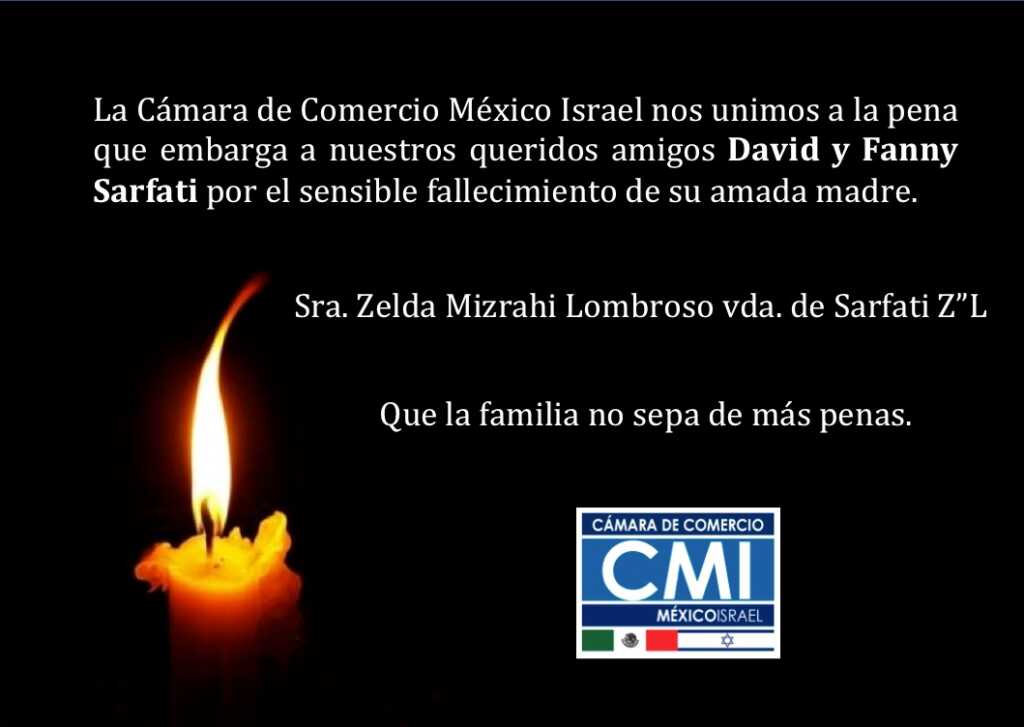 Camara Mexico Israel condolencias Sarfati