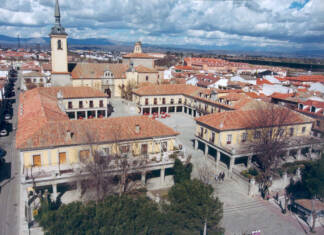Vista aerea Plaza Mayor de Brunete