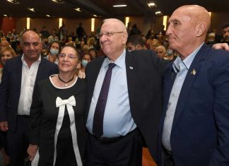 Bereaved families said goodbye to President Rivlin yesterday