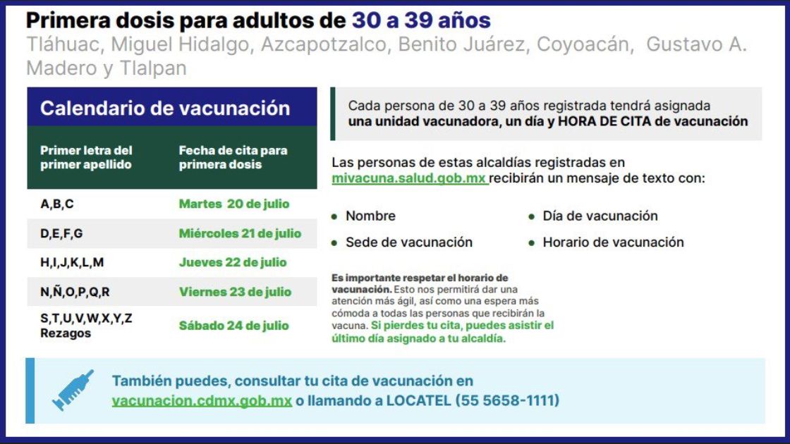 Sedes y fechas de vacunación de 30 a 39 años en la CDMX; ¿dónde toca Sputnik V y dónde AstraZeneca?
