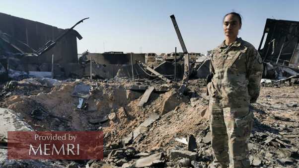 Teniente coronel Staci Coleman, comandante de la 443a AES Base Aérea Ayn Al-Asad (Fuente: PressTV (Irán) Twitter, 13 de enero, 2020)