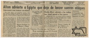 Guerra del desgaste Prensa Israelita 22 Marzo 1969 1