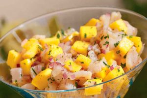 Ceviche de callo de hacha
