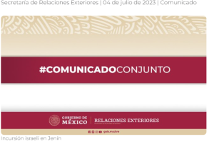 comunicado mexico sobre israel