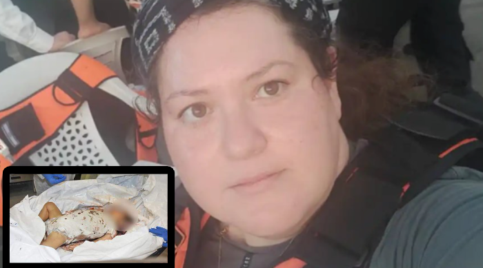 Noemí Galeano y uno de los bebés asesinados, difundido por el Gobierno israelí.