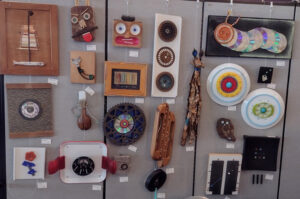 Some of the whimsical art Roni Breite fashions from throw-away items (Photos: Mimi Pollack)