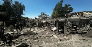 Destruccion en Kiriat Shmona