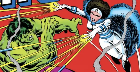 Sabra se bate en duelo con el Increíble Hulk en la historia de Marvel Comics de 1981 (Incredible Hulk #256, Marvel Comics)