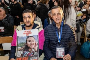 Families of Israeli hostages visit the Ohel Chabad November 13 2023 10