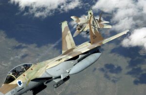 two israeli defense force air force f 15d eagle aircraft practice air defense e9132d