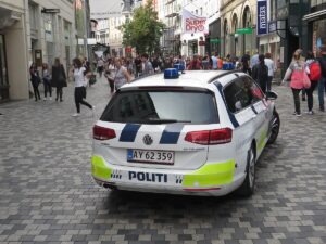 Police car in Copenhagen Denmark 06
