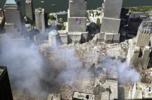 an aerial view days after the terrorist attacks on american soil the towers d361e8 1024